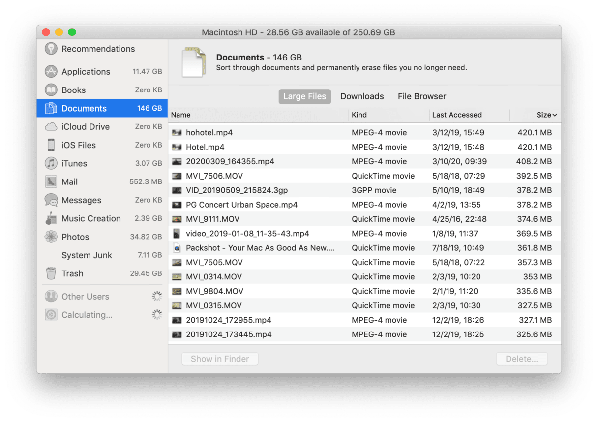 Documents storage